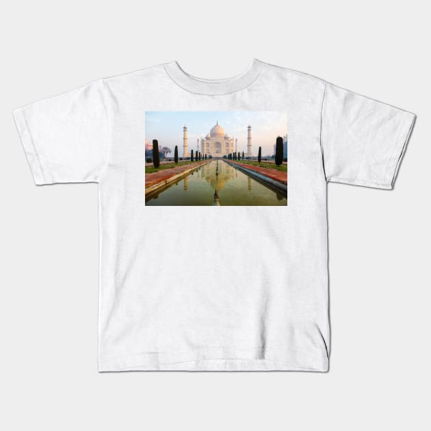 Taj Mahal, Agra, India Kids T-Shirt by GrahamPrentice